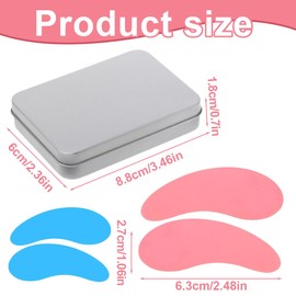 BEPSYOM 2 Paar Augenpads Wiederverwendbar Silikon Umweltfreundlich Eye Pads Mit Augencreme Applikator aus Metall Reduziert Falten und feine Linien