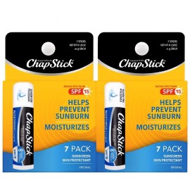 ChapStick 2 X 7Pack ChapStick Original Moisturizer 2 in 1 Lipcare SPF 15 Brand