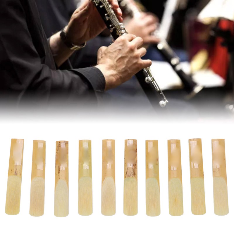 10Pcs 3.0 Clarinet Reed Wood Colour B Flat Traditional Reeds