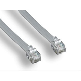 Monoprice Landline Telephone Cable - 7 Feet - RJ11(6P4C) Reverse for Voice