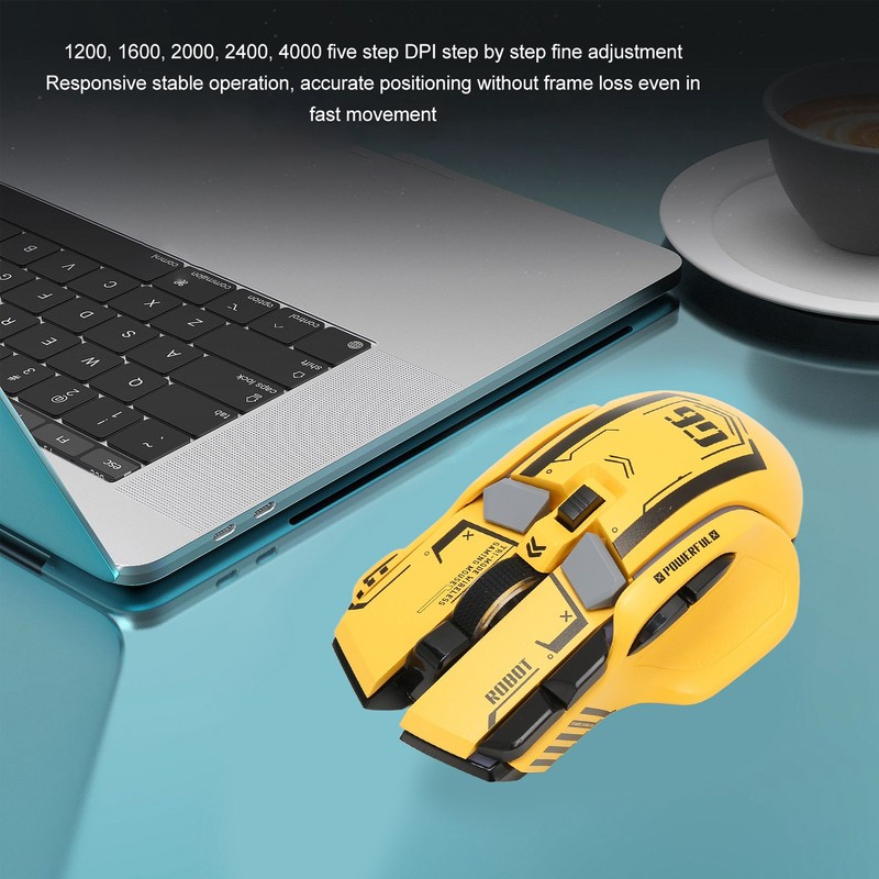 Gaming Mouse 2.4G Wired Bluetooth 3 Mode 5 Adjustable DPI