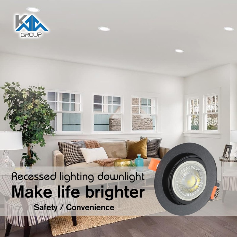 Matt Black Indoor Ceiling Lights - Kitchen, Bathroom, Living Room,