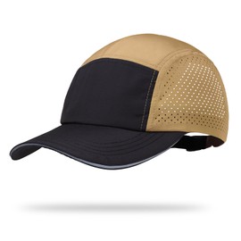 LiuSuper XXL Performance Hat Big Head, Golf Hat for Men Women, Water-Resistant Sun Hat, Adjustable Summer Sport Cap Outdoor (US, Alpha, One Size, Black+Earthy Yellow)