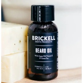 Brickell - Aceite De Barba Para Hombre, Aceite De Argán Y Jo