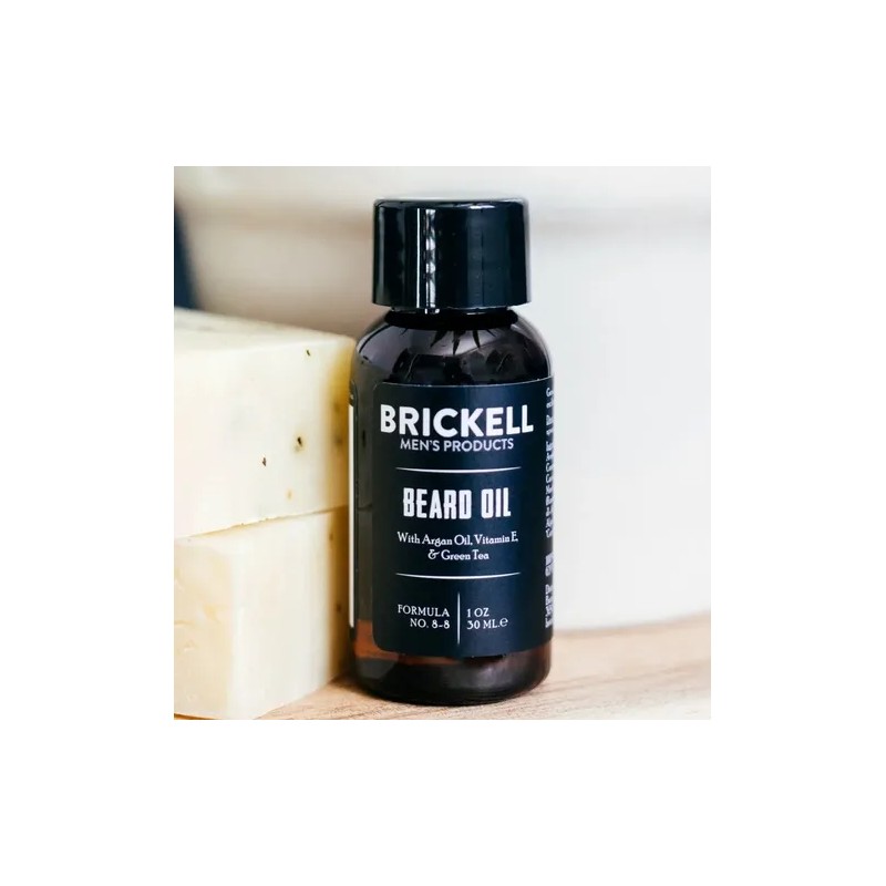 Brickell - Aceite De Barba Para Hombre, Aceite De Argán