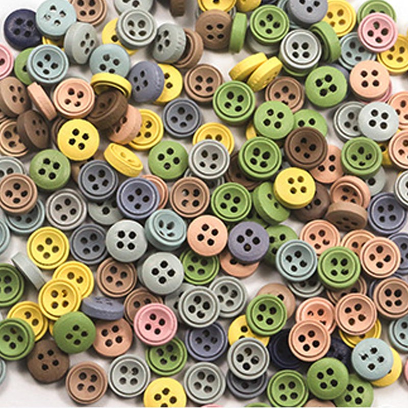 SUQ 100 Pieces Mixed Buttons, Colourful Buttons, 100 Pieces Buttons