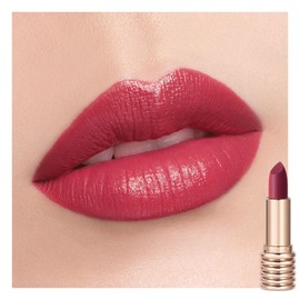 Rose Red Matte Lip Stick, Long Lasting Pink Lipstick for Women, Hot Color Silky Smooth Full-Coverage Moisturizing Lipsticks, Waterproof Non-Sticky Tinted Lip Balm Gift for Women