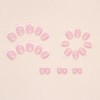 Pack of 24 French False Nails for Gluing, Short Press