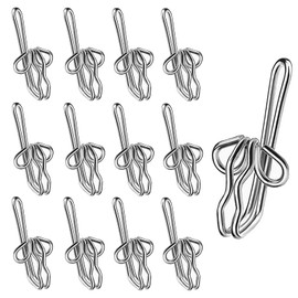Curtains Hooks 50 Pcs Metal Curtain Header Tape Drapery Hooks,Metal Curtain Header Tape Drapery Hooks Chrome Silver Rust Resistant (Silver)