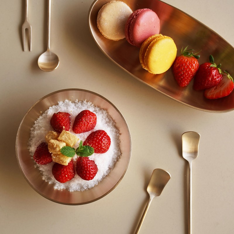 Notdam Bangjja Yugi Cherry Teaspoon Tea Fork 5P / 놋담