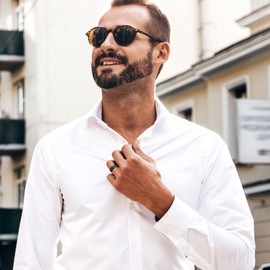 King Will Stainless Steel Spinner Ring for Men & Women - Black-Rainbow Anxiety Relief Ring with Chain-Link Design, Stress-Free Wedding Band Comfort Fit for Daily Wear T 1/2 (10)