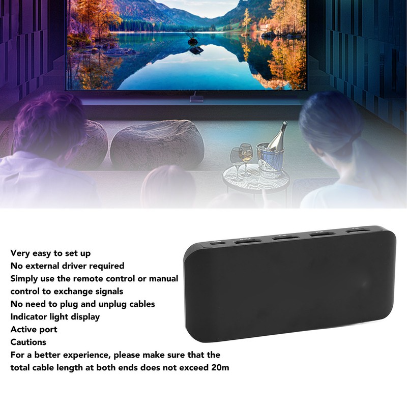 HD Multimedia Interface 2.1 Switcher High Resolution 48Gbps 3 in