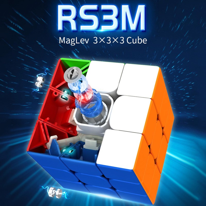 Magic Cube, MOYU RS3M 3x3 Magic Cube, Magnetic Version, Sticker-Free