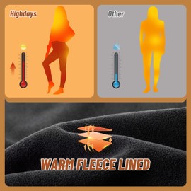 HIGHDAYS Fleece Lined Maternity Leggings with Pockets Over The Belly，High Waisted Winter Warm Yoga Workout Pregnancy Thermal Pants Coffee S