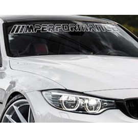 Bimmer Performance Windshield Banner Outline Vinyl Decals Stickers - Vehicle Sun Visor Strip, Sun Shade, Decal, Sticker - Premium Quality Accessories for a Bimmer Look
