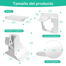 Seguros para Puertas y Cajones Bebé - 6 Piezas Candado para Refrigerador 4 Piezas Cerradura Magnética Cerraduras de Seguridad para Niños para Cajones Hornos Inodoro Fácil Instalación Sin Taladrar