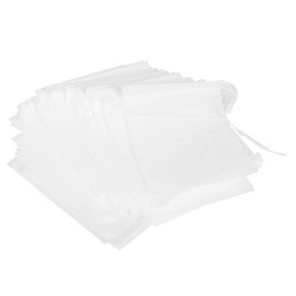 100Pcs 7x9cm Bolsitas de té desechables Hojas de té Filtro Filtro Infusor Bolsa Accesorios Cordón Bolsa vacía para té de hojas sueltas, Material de fibra de maíz Cordón desechable