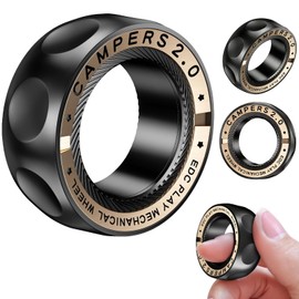 7JI Fidget Toy Fidget Cube Stainless Steel EDC Stress Reliever Stress Reliever Toys Killing Time Hand Play Toy Mood Change Adult Men Christmas Present Gift 14+ Black