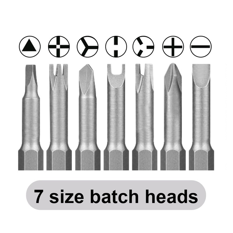 Bamyli 7-Piece Special Shaped Screwdriver Bit Set, 50 mm, Triangle,