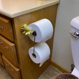 TP Pal - Extra Toilet Paper Roll Holder (Chrome)
