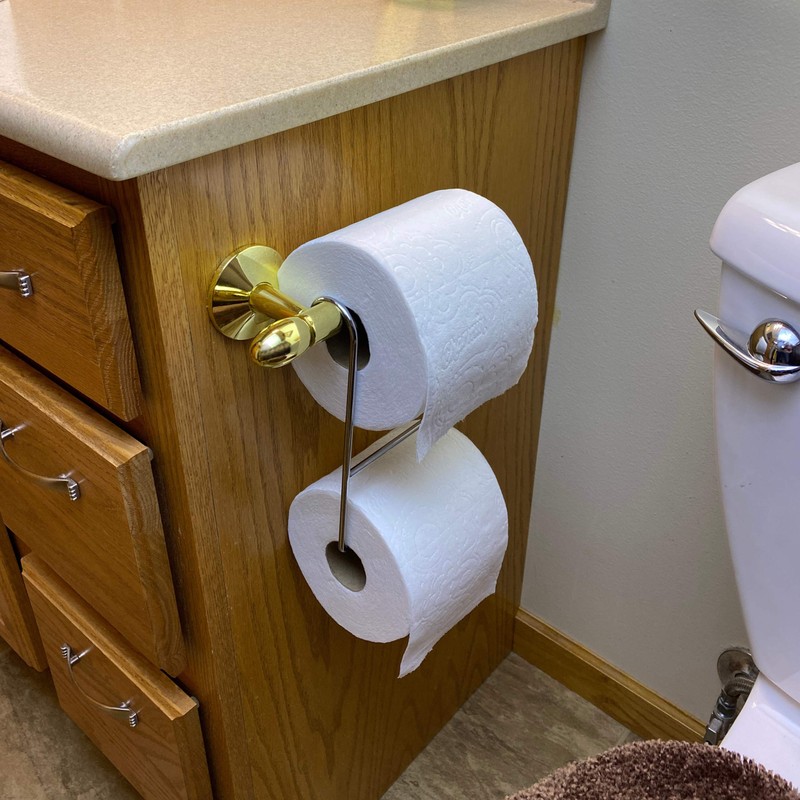 TP Pal - Extra Toilet Paper Roll Holder (Chrome)