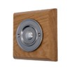 Modern Living Square Wireless Doorbell in Honey and Brushed Nickel