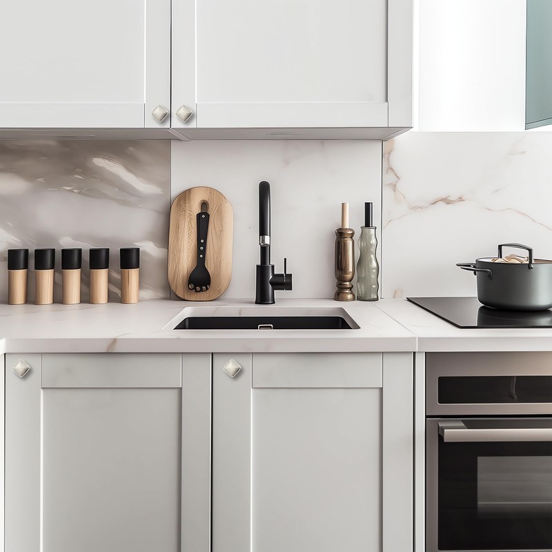 10 Pack Cabinet Pulls Single Hole Brushed Nickel Cabinet Handles