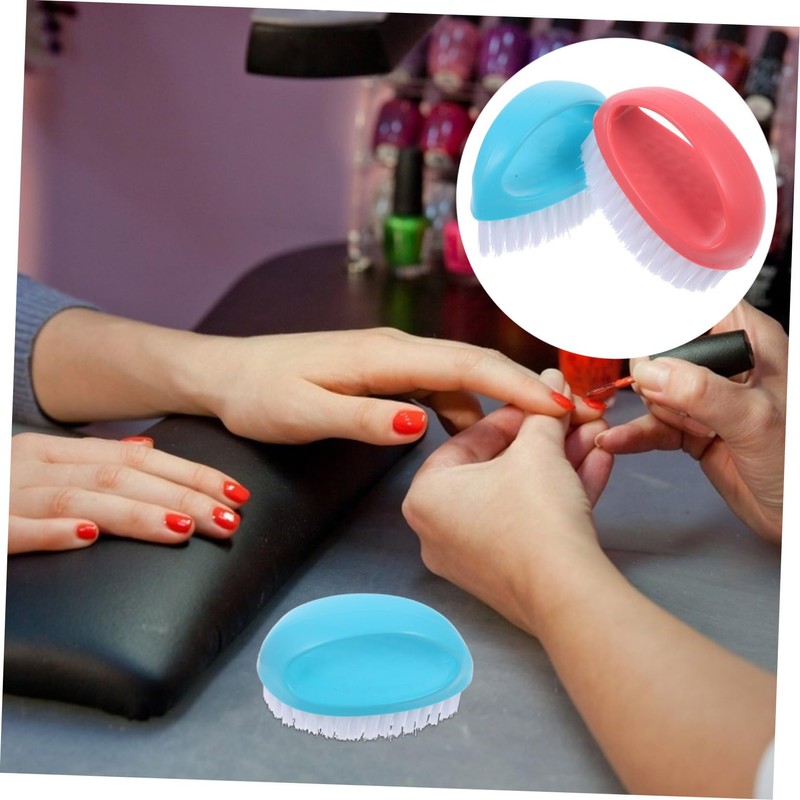 VICASKY 2pcs Candy Nail Cleaning Brushes for Dust Removal Portable