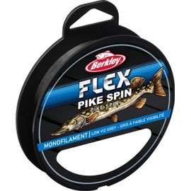 Berkley Flex Pike Spin, Fishing Line, Monofilament, Predator Fishing, Pike, Unisex, Transparant Grey, 0.25mm | 4.8kg | 11lb | 300m | 330yd