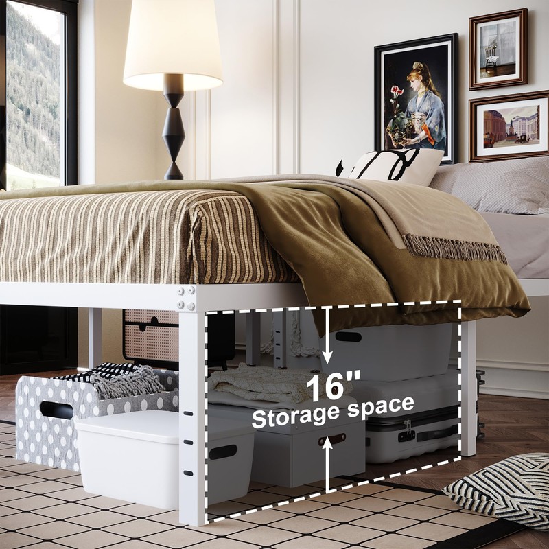DiaOutro 18 Inch Twin XL Bed Frame Heavy Duty No