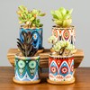 Kingrol 8 Pack Succulent Pots, Mini Ceramic Flower Planter Pot