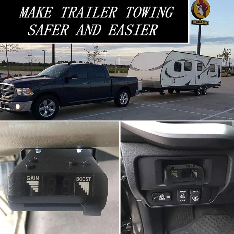 Unbranded Electronic Trailer Brake Controller with 2 to 8 Braking