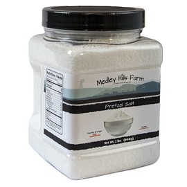 Pretzel Salt by Medley hills farm 2 lbs. in Reusable Container - Heat Resistant Premium Course Pretzel Salt - Great for Soft Pretzels, Bagels - Kosher - Made in USA