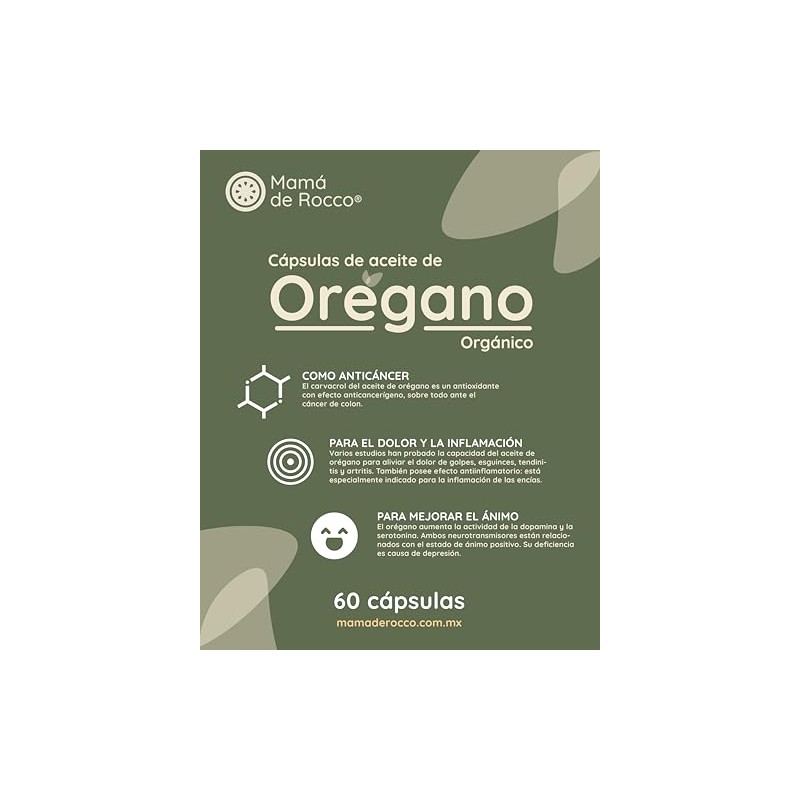 Cápsulas de Aceite de Orégano Orgánico | Suplemento Natural en