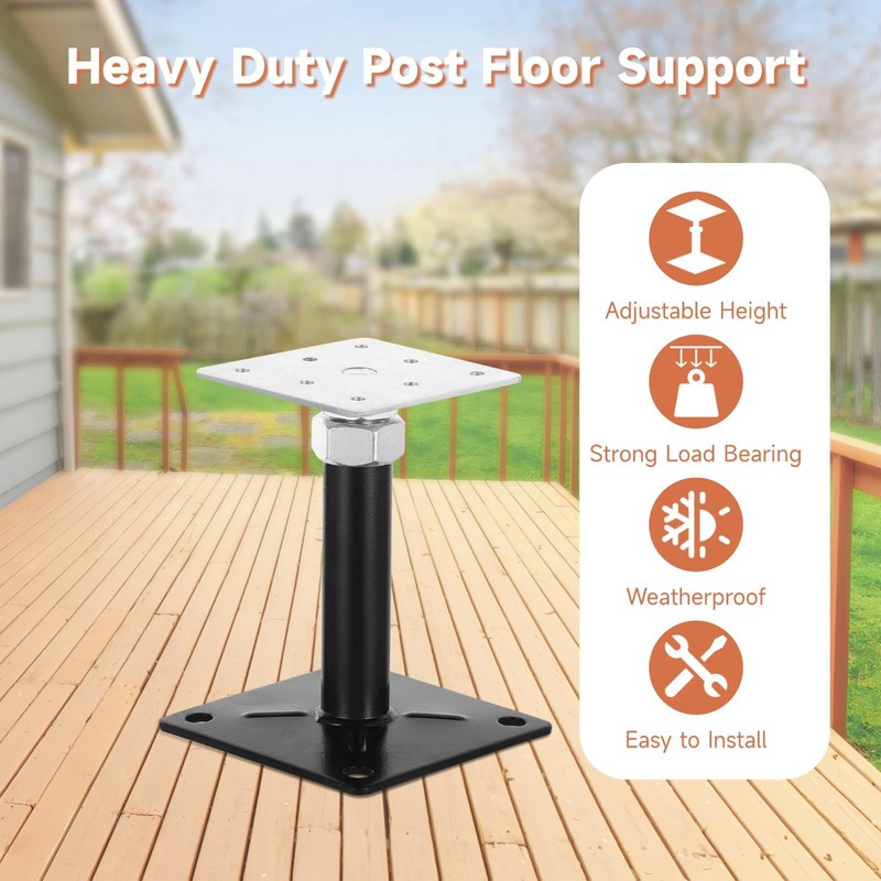 8 PCS Adjustable Floor Jacks, Heavy Duty Metal Post Floor