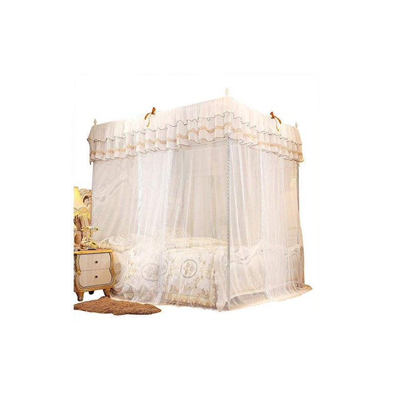 EBTOOLS Mosquito Net 4 Corners Polyester for Single and Double