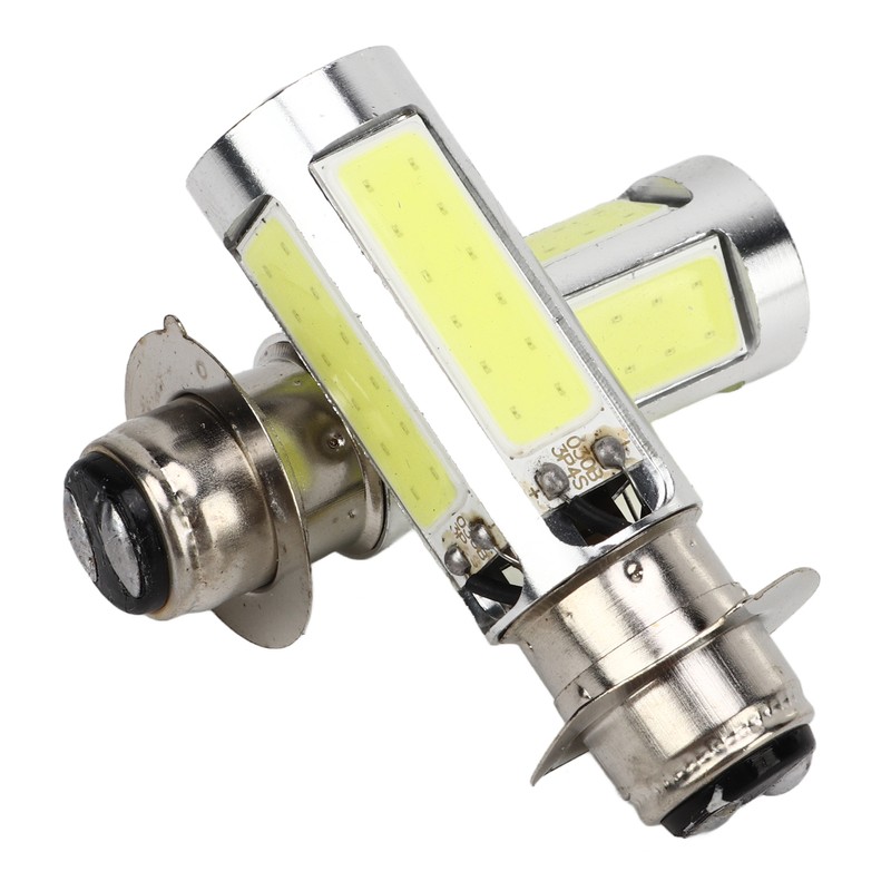 2x 6000K White H6M COB LED Motor Bike/ATV Headlight Fog