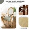 Leeva Woven Rattan Dining Chair Cushions with Ties - Square