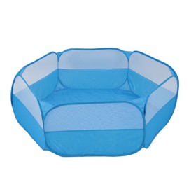 Small Animals Playpen Portable Pet Dog Playpen Foldable Pet Exercise Tent Breathable Dog Cat Exercise Kennel Tent for Indoors Outdoors Blue