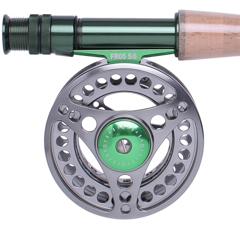 Kylebooker Fly Fishing Reel Large Arbor CNC-machined Aluminum Alloy Body