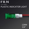 FILN 12 Pcs 10MM 110v LED indicator Light Plastic Indicator