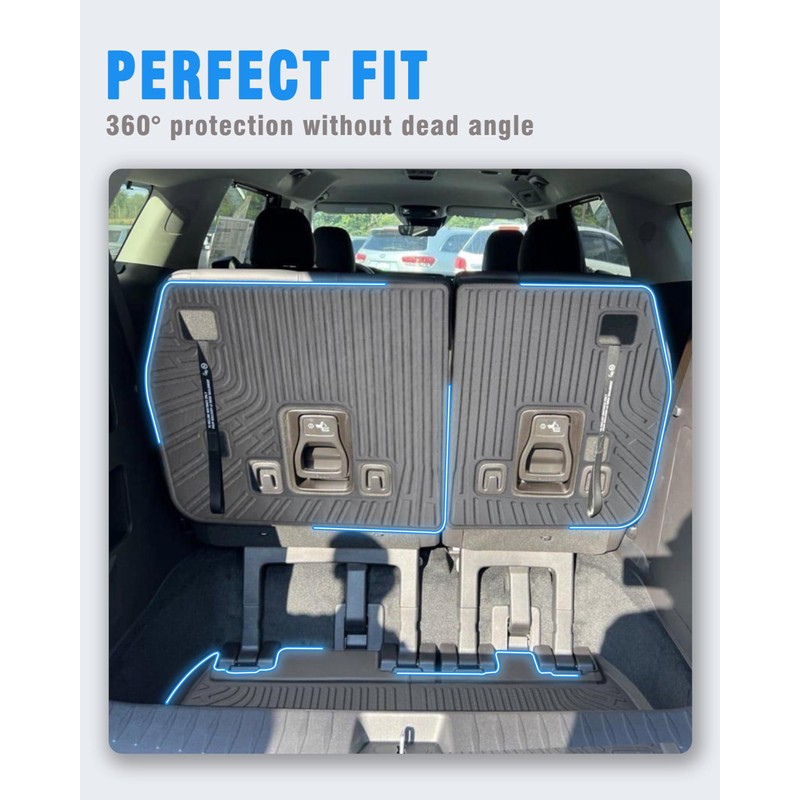 ZQULOYO Cargo Liners Backrest Mat for Kia Carnival Accessories 2022-2025