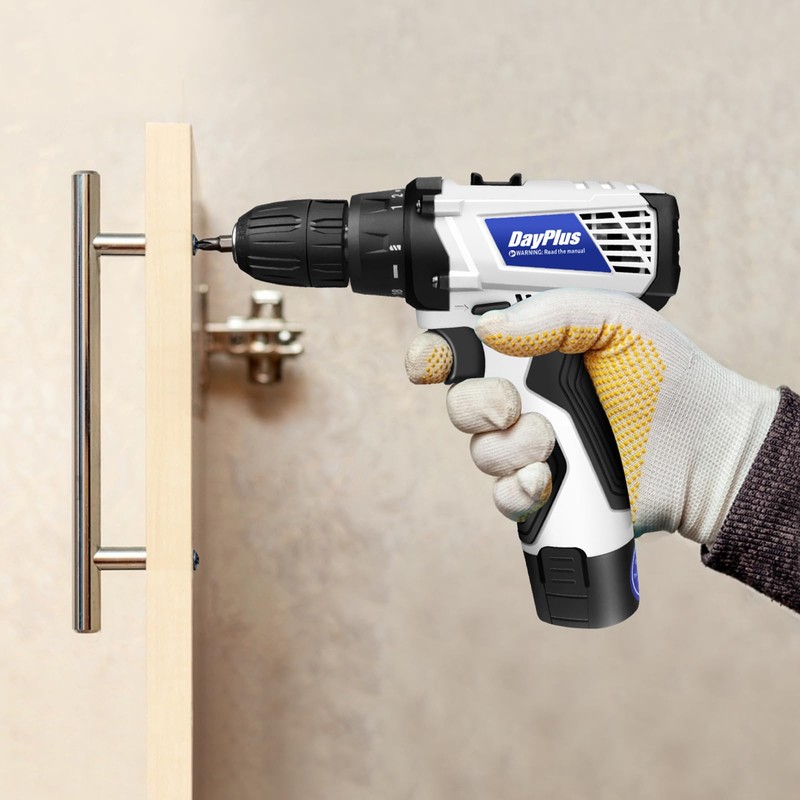 Cordless Drill, 12V Power Drill/Driver Set with 3/8'' Keyless Chuck,