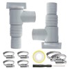 Maintenance tap, 2 pieces shut-off valve for pools with 32