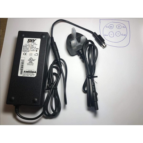 Replacement for 12V AC-DC Power Adaptor for Orico 4 Bay