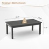 LUE BONA Outdoor Coffee Table, HDPS Patio Coffee Tables for