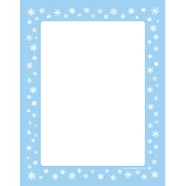 SHAPES ETC. 50 Sheets Snowflake Designer Paper 8.5inx11in Letters to Santa Christmas Winter Celebrations Birthday Party Invites Newsletters Flyers Writing Activities Classroom Computer Paper USA Made