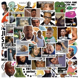 100 Stück Meme Aufkleber für Handyhülle Laptop Wasserflaschen Gepäck Skateboard Vinyl lustige Pop Emoji Aufkleber für Erwachsene Teenager Jungen Mädchen wasserdicht
