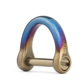 TISUR Key Ring Titanium D-Ring Key Car Motorcycle Keychain Cute Smart Key Keychain with Driver, Rainbow Small 1 Piece