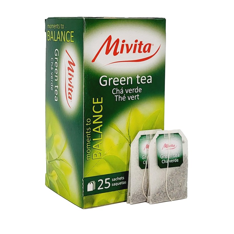 Mivita Green Tea, pack of 4, total of 100 tea